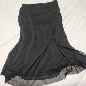 Halogen Black A-Line Overlay Skirt Size L